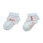 LITTLE A Polka Dot Ankle Socks White